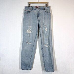 Vintage Levi's 550 Jeans Distressed Relaxed Blue Holes